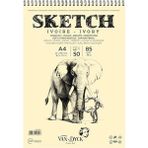 AyrStore Skecth Çizim Blok A4 85GR Üstten Spiralli Defter