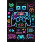 AyrStore Space Şönil Oyuncu Odası Halısı Kaymaz Pamuk Tabanlı Yıkanabilir Antibakteriyel Gamer, Gaming Halısı 100X150 - 374-Yeşil