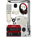 AyrStore Special Paket-1 Stüdyo Ekipmanları Ses Kartı Cx1 Mikrofon Kulaklık Stand