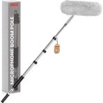 AyrStore Teleskop Mikrofon Bom Balık Direği Ayarlanabilir Uzunluk-5,7 Fit (PMKSB06), Siyah