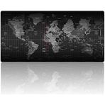 AyrStore World Map Dünya Haritası Oyuncu Gaming Mouse Pad 90X40 Kaymaz Kauçuk Taban - Siyah