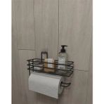 AyrStore Yapışkanlı Raflı Kağıt Rulo Havluluk Peçetelik Havlu Kağıltlık Siyah Banyo Mutfak