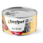 AyrStore Yetişkin Gurme Kediler Için, Tahılsız, Jöle Içinde Sığır Parça Etli Yaş Mama, 85 gr x 24