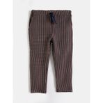 Ays Bebe Erkek Çocuk Ekose Kareli Pantolon (Kumaş) - Kahverengi - Regular - 2 Yaş