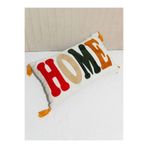 AYS DEKOR 1 Adet Punch Nakışlı Home Yazılı & Desenli Kırlent Kılıfı 35x55