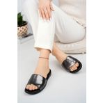 AYS SHOES Ays Ortopedik Topuk Dikeni Destekli Deri Kadın Terlik