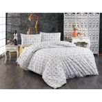 Aysalife Home Modern Çiçek Desen Çift Kişilik Pamuklu Nevresim Takımı - 200 x 220 cm - Sarı