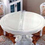 Aysan | Şeffaf PVC Daire Masa ve Masa Örtüsü Koruyucu | Masa Pedi | Asetat Yuvarlak Masa Örtüsü (1.2 mm Kalınlık, Çap = 90cm)