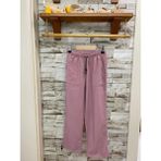 AYSBEBE Bel ve Paça Lastikli Keten Kız Çocuk Pantolon - Pembe - Regular - 10 Yaş