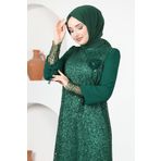 Ayşe Melek 2517 Zümrüt Abiye Kadın Elbise