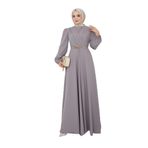 Ayşe Melek 2646 Gri Abiye Kadın Elbise