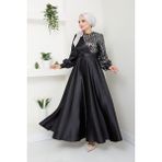 Ayşe Melek 2755 Siyah Abiye Kadın Elbise