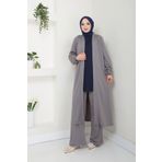 Ayşe Melek Kadın Giyim Abiye Moda 3 Parça Tesettür Takım