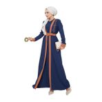 ayşe melek Kadın Giyim Abiye Moda Aplike Detaylı Uzun 2 Parça Tesettür Takım 2694 Lacivert 44
