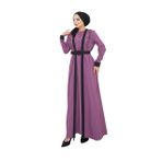 ayşe melek Kadın Giyim Abiye Moda Aplike Detaylı Uzun 2 Parça Tesettür Takım 2694 Lila 52