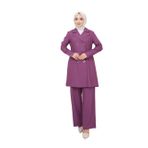 ayşe melek Kadın Giyim Abiye Moda Blazer Ceket Pantolonlu Takım 2686 (Lila, 38)