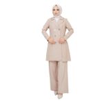 ayşe melek Kadın Giyim Abiye Moda Blazer Ceket Pantolonlu Takım 2686 (Vizon, 40)