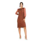 ayşe melek Kadın Giyim Abiye Moda File Pul payet kısa abiye elbise 2728 (Kahverengi, 40)