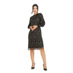 ayşe melek Kadın Giyim Abiye Moda File Pul payet kısa abiye elbise 2728 (Siyah-Gold, 48)