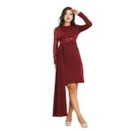 ayşe melek Kadın Giyim Abiye Moda Pul Payet Pelerinli Balık Abiye Elbise 2734 (Bordo, 46)