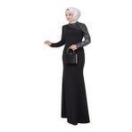 ayşe melek Kadın Giyim Abiye Moda pullu balık uzun tesettür abiye elbise 2733 siyah 36