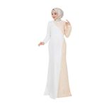 ayşe melek Kadın Giyim Abiye Moda Simli Dantelli Balık Tesettür Abiye Elbise 2707 (Krem, 40)