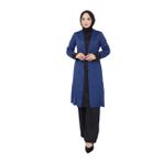 ayşe melek Kadın Giyim Abiye Moda Tunik Pantolon Ikili Tesettür Takım 2702 indigo-siyah 52