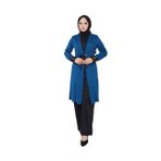 Ayşe Melek Kadın Giyim Abiye Moda Tunik Pantolon Ikili Tesettür Takım 2702 Petrol-Siyah 46