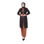 ayşe melek Kadın Giyim Abiye Moda Tunik Pantolon Ikili Tesettür Takım 2702 siyah-taba 46