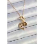 Ayşegül hediyelik Ayşegul hediyelik 316L Çelik Gold Renk Zirkon Taşlı Ay Yıldız Model Charm Model Kadın Kolye