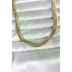 Ayşegül hediyelik Ayşegul hediyelik CM 14K Gold Renk Kalın Yassı Yılan Zincir Model 45 cm Kadın Kolye
