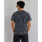 Ayşegül Hediyelik Ayşegul Hediyelik Erkek Batik Desenli Tişört Bisiklet Yaka Kısa Kol Regular Fit T-Shirt - Füme