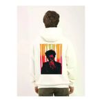 Ayşegül hediyelik Ayşegul hediyelik Unisex Baskılı Oversize Üç İplik Kapüşonlu Sweatshirt - Beyaz