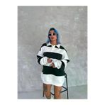 Ayşegül hediyelik Ayşegul hediyelik Unisex Üç İplik Parçalı Yakalı SweatShirt - Yeşil