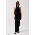 Ayşegul Hediyelik Parlak Kumaş Maxi Etek - Siyah - 38