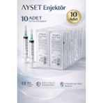 Ayset 2 ml Steril Enjektör 10 Adet – Tek Kullanımlık, Luer Lock, Medikal Şırınga