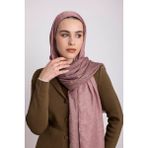 AYSHARA Bengi Monogram Düz Desenli Çift Taraflı Şal - Gül Pembe - 03-Pembe