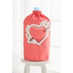 Ayshome Kırmızı Kalp Büzgülü Nar Çiçeği Damacana Kılıfı