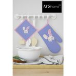 Ayshome Tavşan Desen Eldiven Tutaç Set