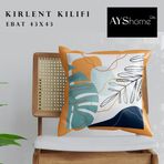 Ayshome Turuncu Yaprak 43x43 cm Kırlent Kılıfı