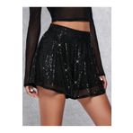 AYSİ COLLECTİON Pul Payet Mini Etek Siyah