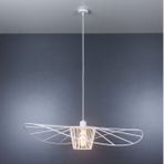 Ayşin Şapka Endüstriyel Avize, Beyaz, Çap 80 Cm