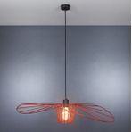 Ayşin Şapka Endüstriyel Avize, Kırmızı, Çap 80 Cm