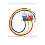 Ayso Isıtma Soğutma Üniversal 2 Valfli Gaz Manifold Manometre Saat Ø60 3 Hortumlu R407-410-134-404-22-32 Gaz Uygun Set