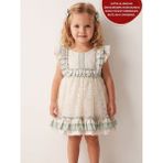 Aysskids Hazel Nakışlı Dantel Detaylı Kız Çocuk Bayramlık Elbise - 2 Yaş - Mint Yeşili