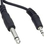 Ayt 3.5 Mm Stereo Erkek 6.3 Mm Mono Erkek 1 Metre Kablo 3.5 Mm Jack Aux Kulaklık Dişi Girişi 6.3 Mm Erkek Girişi