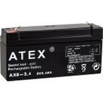 Ayt Atex 6 Volt 3.4 Amper Yatık Akü Bakımsız Kuru Akü 125X35X61 mm