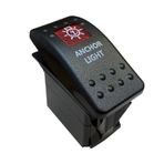 Ayt Deniz Feneri Sembollu Lambali Isikli Arac On Off Ac Kapa Anahtar Dugme Oto Icin 12-24 Volt Switch 3 Pinli