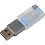 Ayt Faster 128 GB Mimi Serisi USB 3.0 Yüksek Hızlı Mavi Işıklı Metal Flash Bellek - Gri