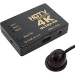 Ayt Fully G-538N 4K Ultra Hd Destekli 3 Port Uzaktan Kumandalı HDMI Switch Çoğaltıcı - 1